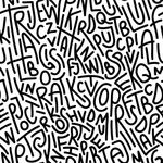Papel de Parede Letras Abstratas 
