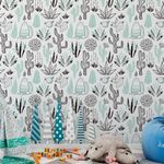Papel de Parede Cactos Variados Infantil 