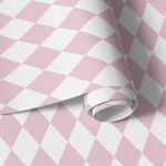 Papel de Parede Losangos Rosa Claro 