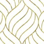 Papel de Parede Conchas Geométricas (Ouro)