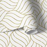 Papel de Parede Conchas Geométricas (Ouro)