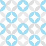 Papel de Parede Infantil Círculos Abstratos (Azul e Cinza)