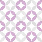 Papel de Parede Infantil Círculos Abstratos (Lilás e Cinza)