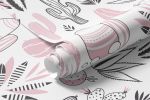 Papel de Parede Cactos Variados Infantil (Rosa)