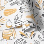 Papel de Parede Cactos Variados Infantil (Amarelo)