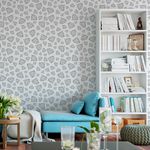 Papel de Parede Branco com Diamantes 