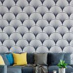 Papel de Parede Arabesco Azul Escuro 