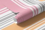 Papel de Parede Listras Rosas e Amarelas 