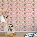 Papel de Parede Infantil Balões (Rosa)