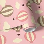 Papel de Parede Infantil Balões (Rosa)