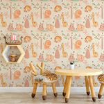 Papel de Parede Infantil Animais Safari 