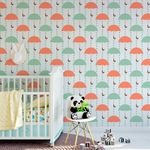 Papel de Parede Infantil Guarda Chuva