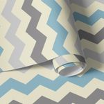 Papel de Parede Chevron (Azul e Cinza)