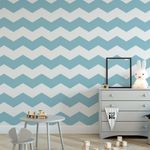 Papel de Parede Chevron Grande (Azul)