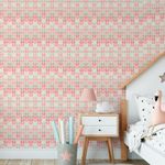 Papel de Parede Setas Cinzas e Rosas 