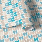 Papel de Parede Setas Cinzas e Azul 