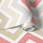 Papel de Parede Chevron Rosa Manchado 