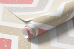 Papel de Parede Chevron Rosa Manchado 