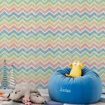 Papel de Parede Chevron Giz Colorido 