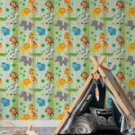 Papel de Parede Infantil Safari Animais 