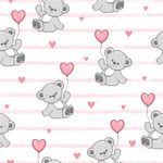 Papel de Parede Infantil Ursinhos Fofos 