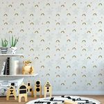Papel de Parede Arco-íris e Estrelas Infantil