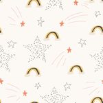 Papel de Parede Arco-íris e Estrelas Infantil