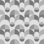 Papel de Parede Retro Círculos (Preto e Branco)
