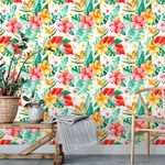 Papel de Parede Floral Tropical