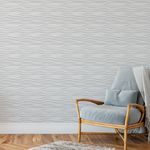Papel de Parede Ondas Brancas 3D