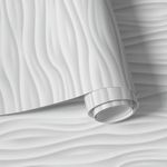 Papel de Parede Ondas Brancas 3D