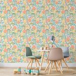 Papel de Parede Casinhas com Flores