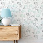 Papel de Parede Dente de Leão (Verde e Cinza)