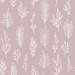 Papel de Parede Galhos Brancos com Fundo Rosa
