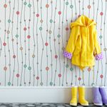 Papel de Parede Linhas e Bolinhas Coloridas