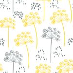 Papel de Parede Dente de Leão (Amarelo e Cinza)