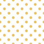 Papel de Parede Branco com Poá Amarelo