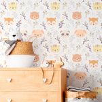 Papel de Parede Infantil Animais Fofos