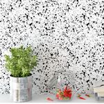 Papel de Parede Respingos de Tinta Preta