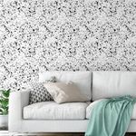 Papel de Parede Respingos de Tinta Preta