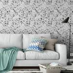 Papel de Parede Respingos de Tinta Preta