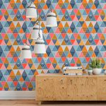 Papel de Parede Triângulos com Mandalas