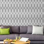 Papel de Parede Linhas Onduladas (Cinza)
