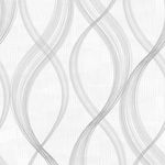 Papel de Parede Linhas Onduladas (Cinza Claro)