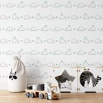 Papel de Parede Infantil Baleias Fofas
