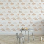 Papel de Parede Estrelas e Nuvens (Bege)