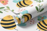 Papel de Parede Infantil Abelhas Fofas