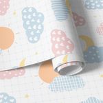 Papel de Parede Infantil com Nuvens Coloridas