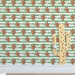 Papel de Parede Infantil de Girafas e Listras