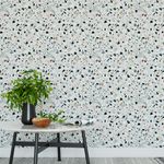 Papel de Parede Terrazzo Tons de Azul